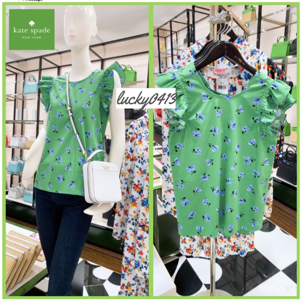 Kate Spade New York Ruffle Sleeve Top